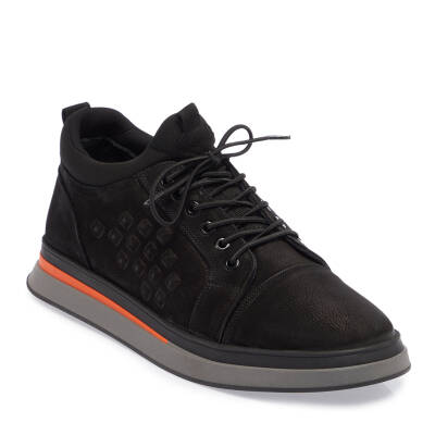  Siyah Nubuk Deri Erkek Sneaker - E23S1AY56386-A64 