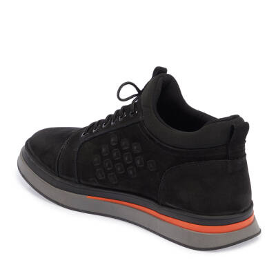  Siyah Nubuk Deri Erkek Sneaker - E23S1AY56386-A64 - 2