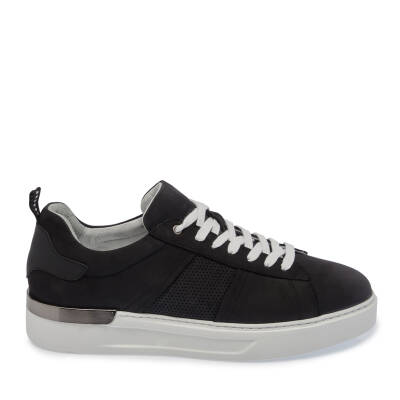  Siyah Nubuk Deri Erkek Sneaker - E24I1AY56638-A64 - 3