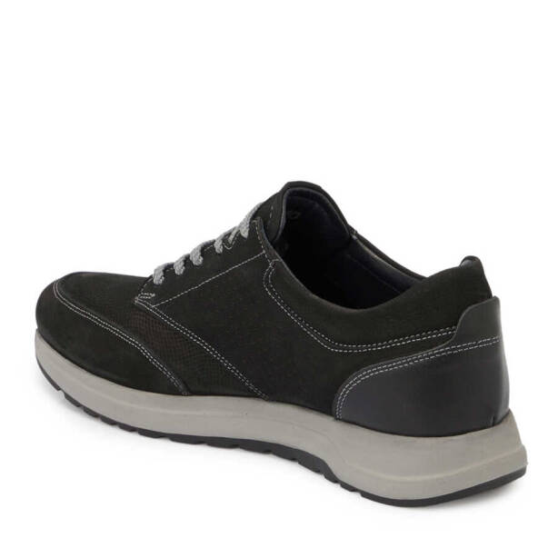 Siyah Nubuk Deri Erkek Sneaker - E24I1AY56739-A64 - 2