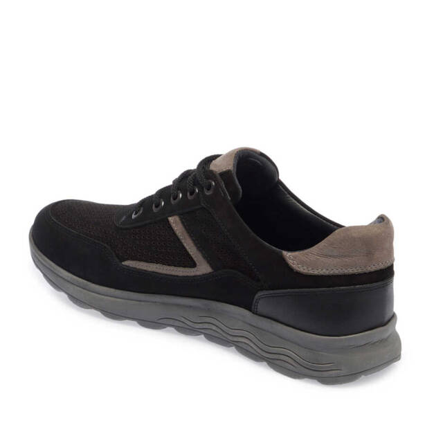 Siyah Nubuk Deri Erkek Sneaker - E24I1AY56740-A64 - 2