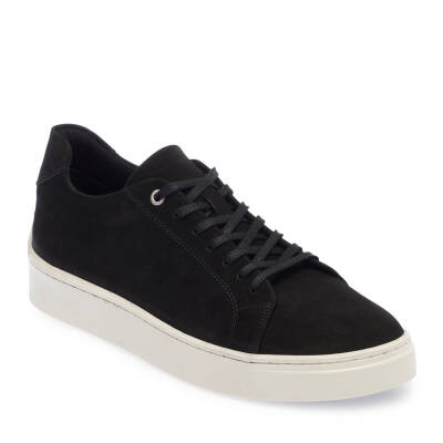  Siyah Nubuk Deri Erkek Sneaker - E24I1AY56745-A64 - 1