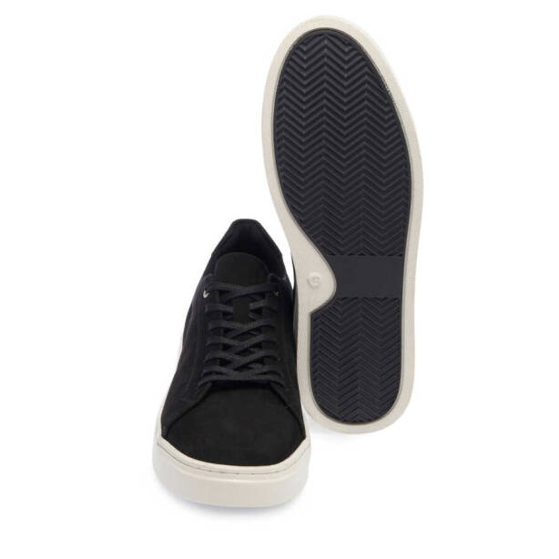 Siyah Nubuk Deri Erkek Sneaker - E24I1AY56745-A64 - 4