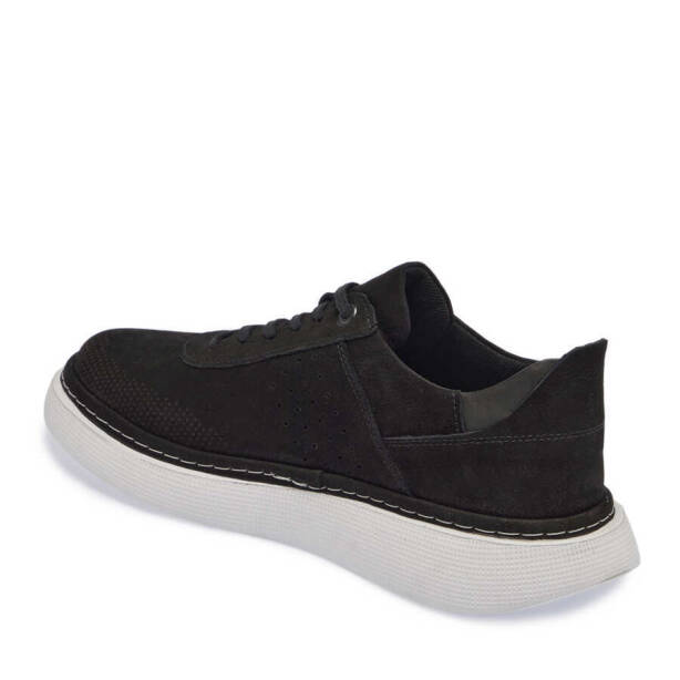 Siyah Nubuk Deri Erkek Sneaker - E24I1AY56821-A64 - 2