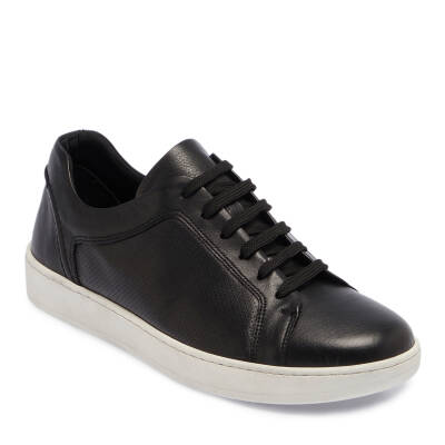 Siyah Nubuk Deri Erkek Sneaker - E24I1AY56825-A23 - 1