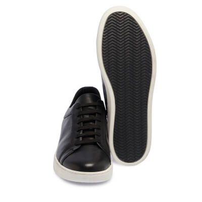 Siyah Nubuk Deri Erkek Sneaker - E24I1AY56825-A23 - 4