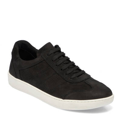 Siyah Nubuk Deri Erkek Sneaker - E24I1AY56862-A64 