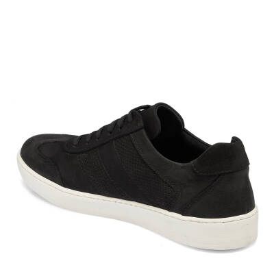 Siyah Nubuk Deri Erkek Sneaker - E24I1AY56862-A64 - 2