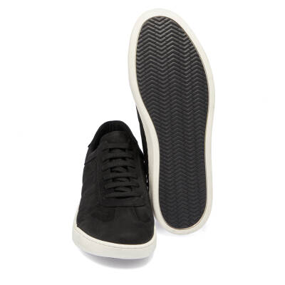 Siyah Nubuk Deri Erkek Sneaker - E24I1AY56862-A64 - 4