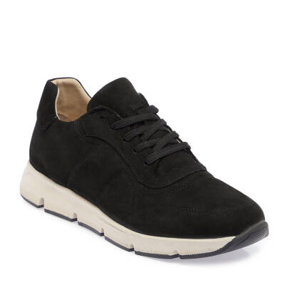 Siyah Nubuk Deri Erkek Sneaker - E24I1AY56899-A64 