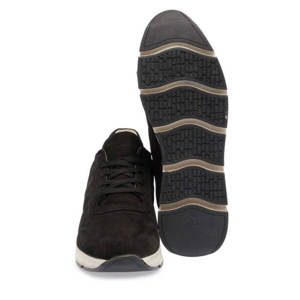 Siyah Nubuk Deri Erkek Sneaker - E24I1AY56899-A64 - 4