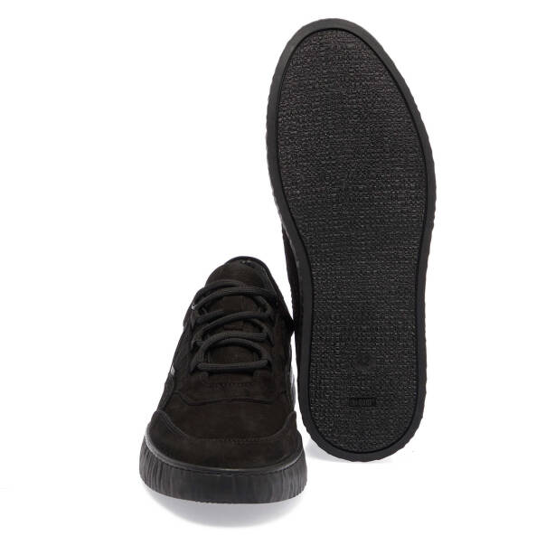 Siyah Nubuk Deri Erkek Sneaker - E24I1AY56900-A64 - 4