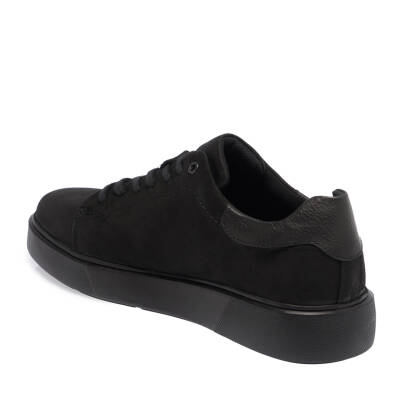  Siyah Nubuk Deri Erkek Sneaker - E24I1AY56902-A64 - 2