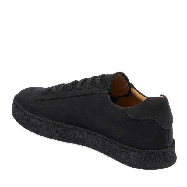 Siyah Hakiki Nubuk Deri Erkek Sneaker - E24I1AY56907-A64 - 3