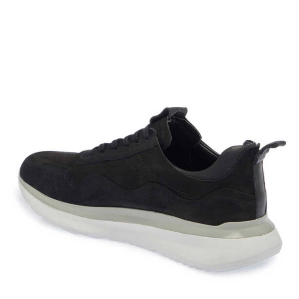 Siyah Nubuk Deri Erkek Sneaker - E24I1AY56912-A64 - 2
