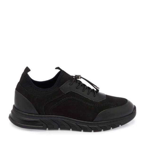 Siyah Nubuk Deri Erkek Sneaker - E24S1AY56981-A64 - 3