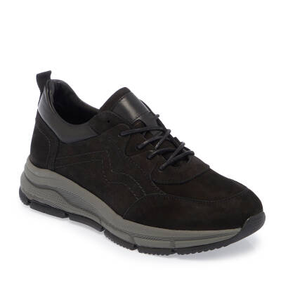  Siyah Nubuk Deri Erkek Sneaker - E24S1AY56982-A64 