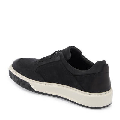 Siyah Nubuk Deri Erkek Sneaker - E24S1AY57046-A64 - 2