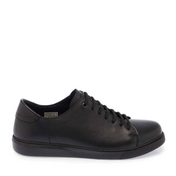 Siyah Nubuk Deri Erkek Sneaker - E24S1AY57093-A23 - 3