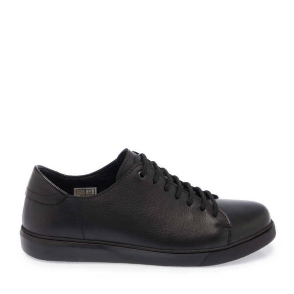 Siyah Nubuk Deri Erkek Sneaker - E24S1AY57093-A23 - 3