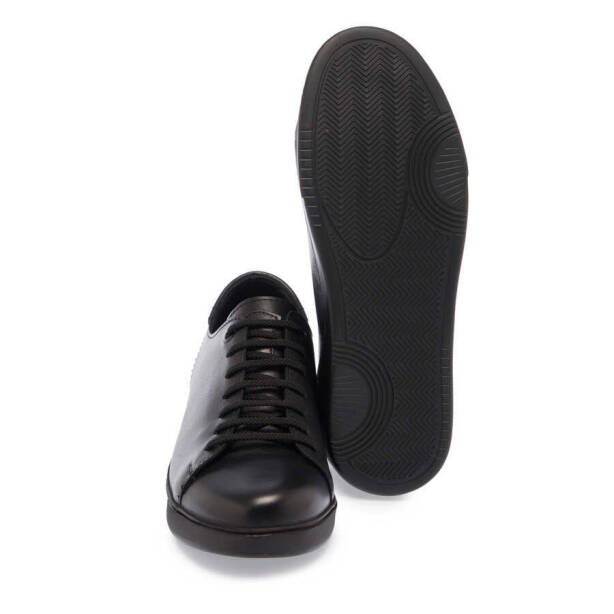 Siyah Nubuk Deri Erkek Sneaker - E24S1AY57093-A23 - 4