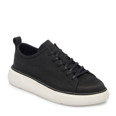 Siyah Nubuk Deri Erkek Sneaker - E25I1AY57165-A64 