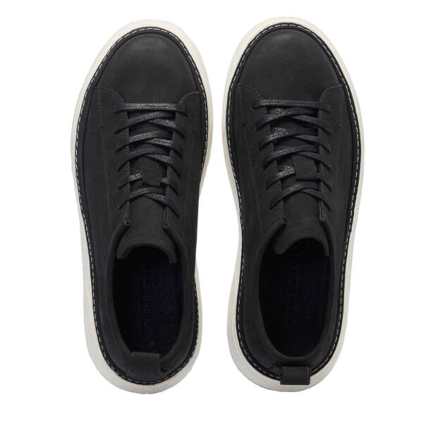 Siyah Hakiki Nubuk Deri Erkek Sneaker - E25I1AY57165-A64 - 5