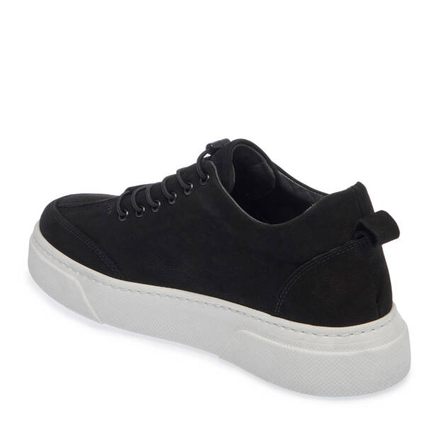 Siyah Nubuk Deri Erkek Sneaker - E25I1AY57167-A64 - 2