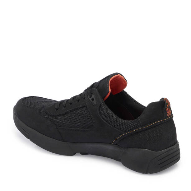 Siyah Hakiki Nubuk Deri Erkek Sneaker - E25I1AY57177-A64 - 3