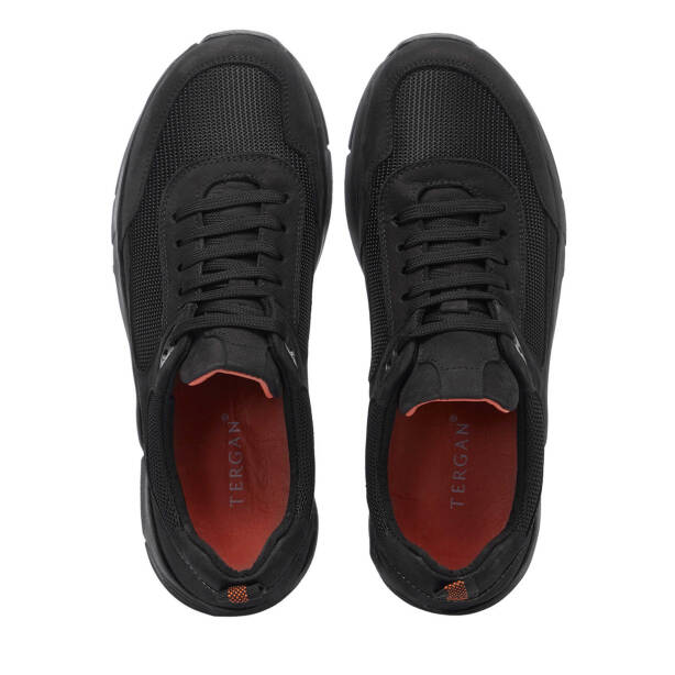 Siyah Hakiki Nubuk Deri Erkek Sneaker - E25I1AY57177-A64 - 5