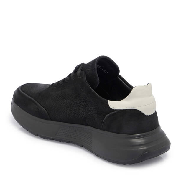 Siyah Nubuk Deri Erkek Sneaker - E25I1AY57196-A64 - 2