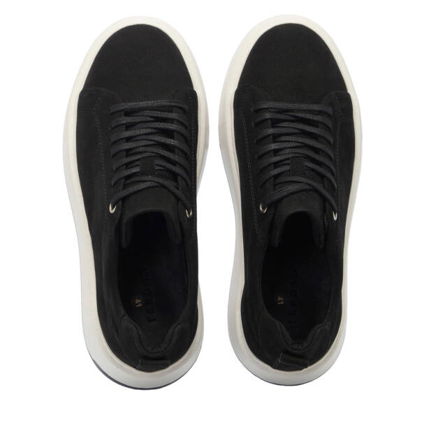 Siyah Hakiki Nubuk Deri Erkek Sneaker - E25I1AY57220-A64 - 5