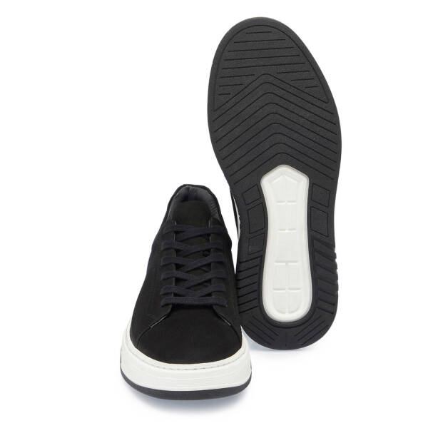 Siyah Hakiki Nubuk Deri Erkek Sneaker - E25I1AY57231-A64 - 4