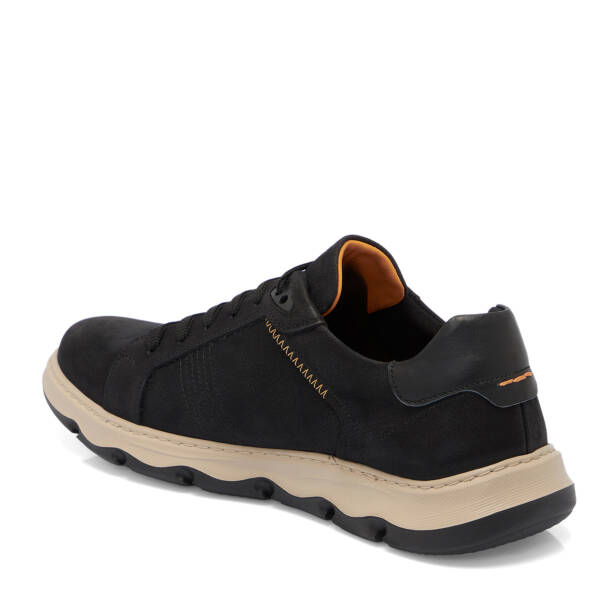 Siyah Nubuk Deri Erkek Sneaker - E25S1AY57428-A64 - 2