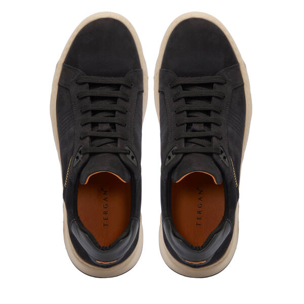 Siyah Nubuk Deri Erkek Sneaker - E25S1AY57428-A64 - 5