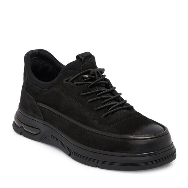 Siyah Nubuk Deri Erkek Sneaker - E25S1AY57442-A64 