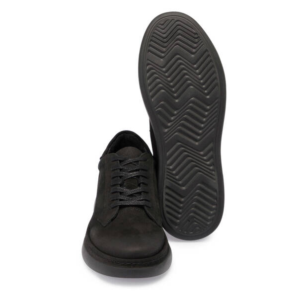 Siyah Nubuk Deri Erkek Sneaker - E25S1AY57471-A64 - 4