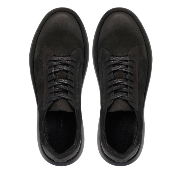 Siyah Nubuk Deri Erkek Sneaker - E25S1AY57471-A64 - 5