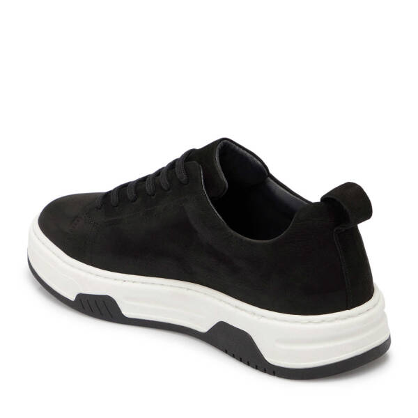 Siyah Nubuk Deri Erkek Sneaker - E25S1AY57475-A64 - 2
