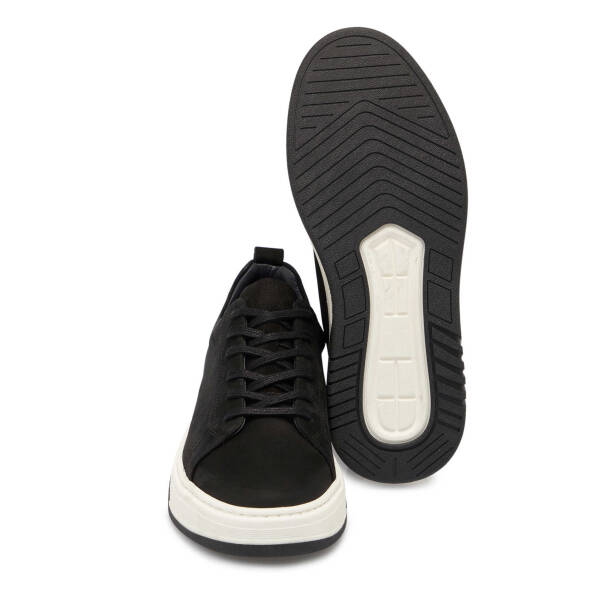Siyah Nubuk Deri Erkek Sneaker - E25S1AY57475-A64 - 4