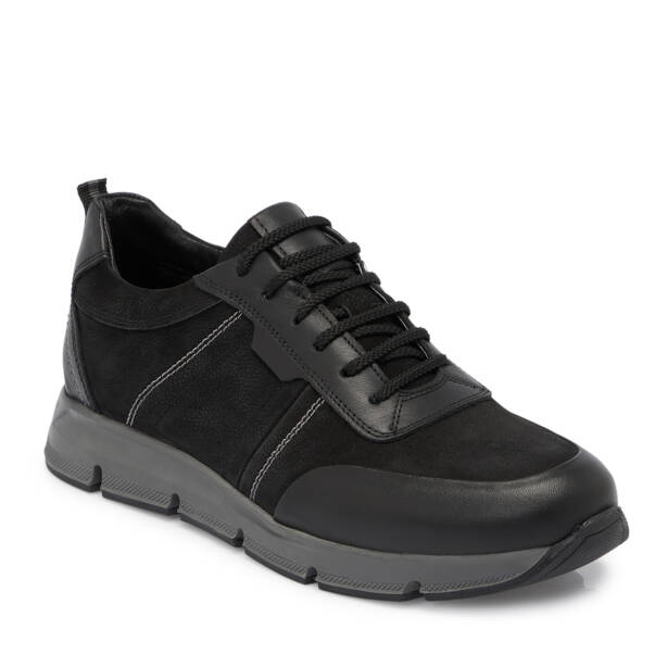 Siyah Nubuk Deri Erkek Sneaker - E25S1AY57510-A64 
