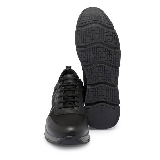 Siyah Nubuk Deri Erkek Sneaker - E25S1AY57510-A64 - 4