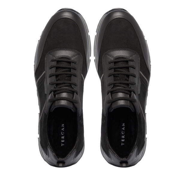 Siyah Nubuk Deri Erkek Sneaker - E25S1AY57510-A64 - 5