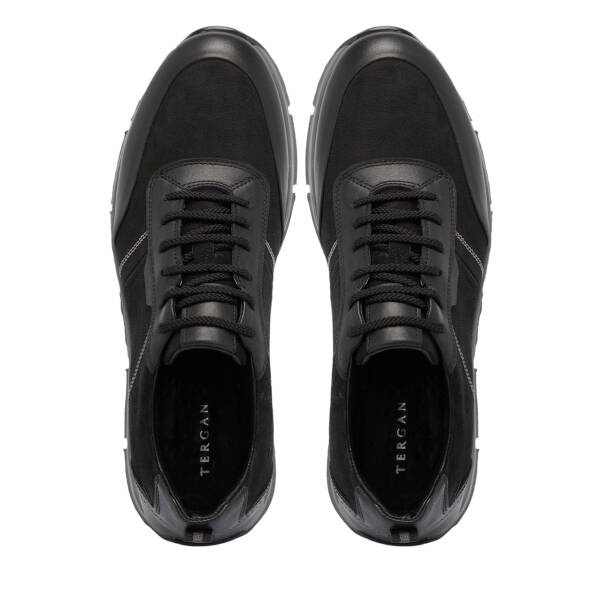 Siyah Nubuk Deri Erkek Sneaker - E25S1AY57510-A64 - 5