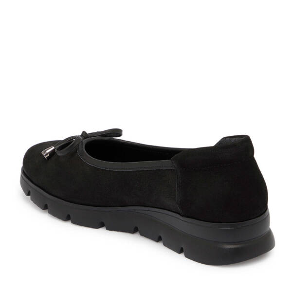 Siyah Nubuk Deri Kadın Babet - K25S1AY68244-A64 - 2