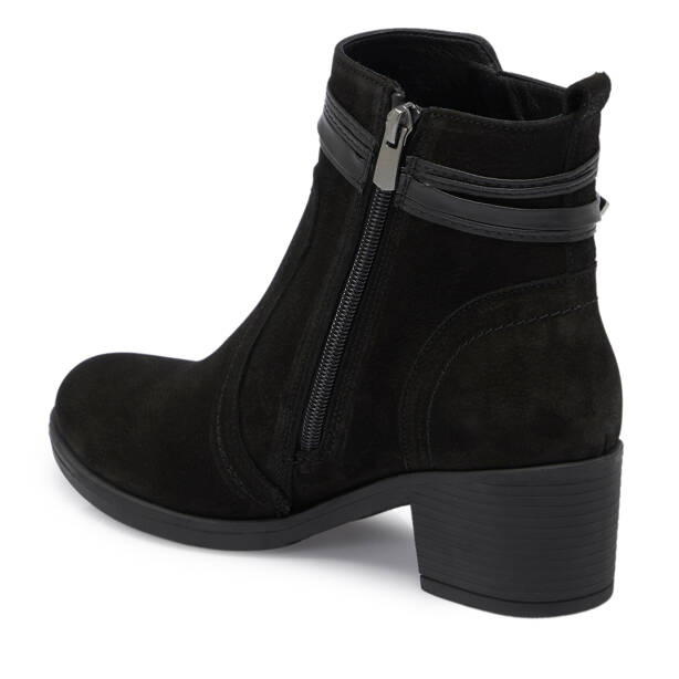 Siyah Nubuk Deri Kadın Bot - K25K1BT68221-A64 - 2