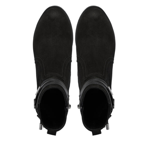 Siyah Nubuk Deri Kadın Bot - K25K1BT68221-A64 - 5