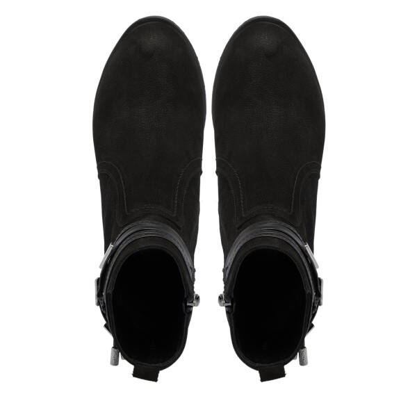 Siyah Nubuk Deri Kadın Bot - K25K1BT68221-A64 - 5