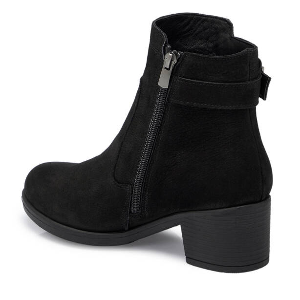 Siyah Hakiki Nubuk Deri Kadın Bot - K25K1BT68226-A64 - 3