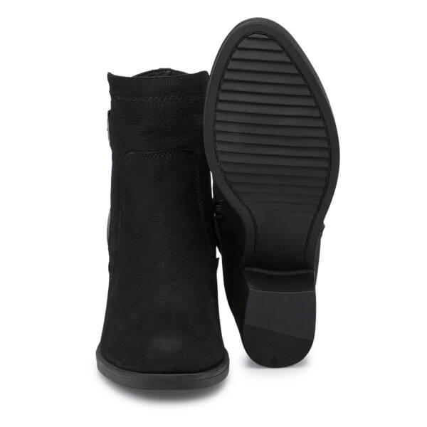Siyah Nubuk Deri Kadın Bot - K25K1BT68226-A64 - 4